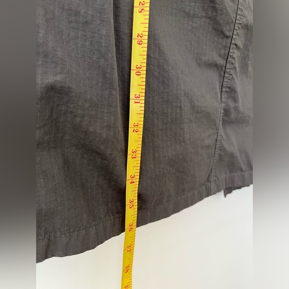 VTG ripstop grid maxi skirt: grey S-M w/ techy bungee cord drawstring + backslit - Picture 11 of 11